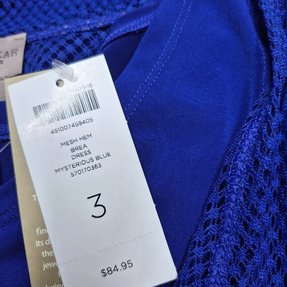 New Chico's Sleeveless Midi Dress Mesh Jacket Royal Blue Women's Size XL - Picture 6 of 15